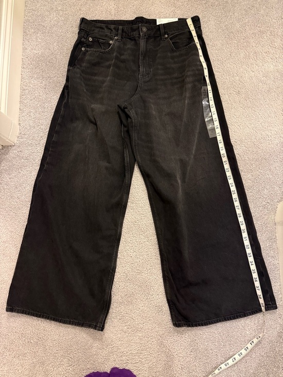 American Eagle Outfitters Denim - NWT Sz 12R American Eagle "Strigid" Super High Rise Ultra-Wide Leg Charcoal Jean